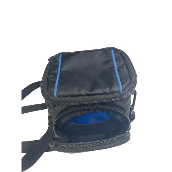 Case Logic Small Black Camera Bag With Adjustable Strap & Blue Trim 14j - Picture 9 of 9